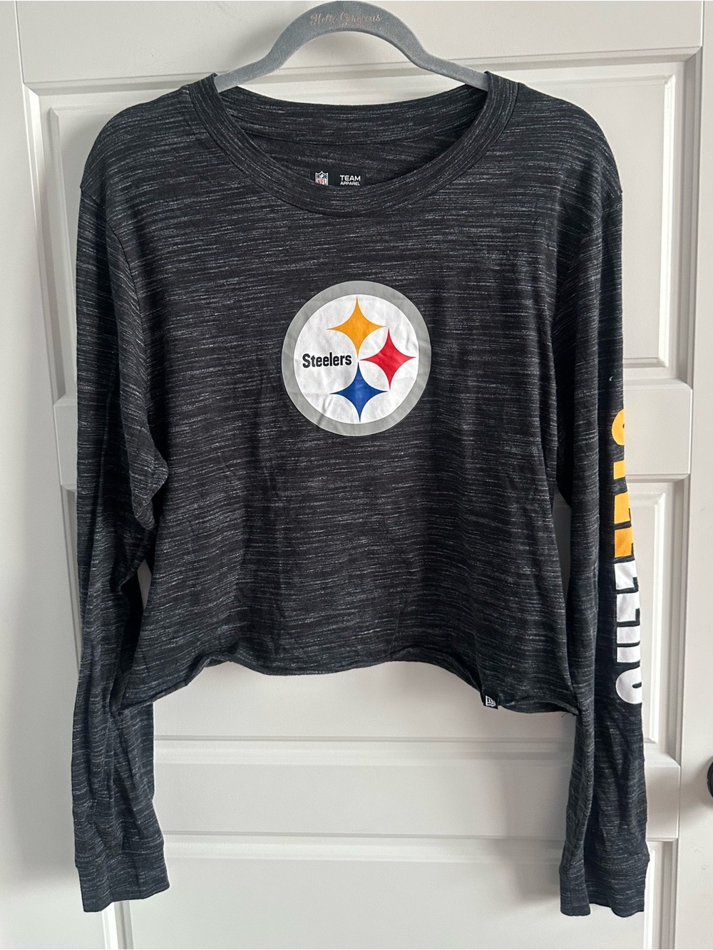 NFL Pittsburgh Steelers football grey long sleeve shirt